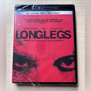 Longlegs 4K Ultra HD/Blu-ray Longlegs Maika Monroe Nicolas Cage Osgood Perkins